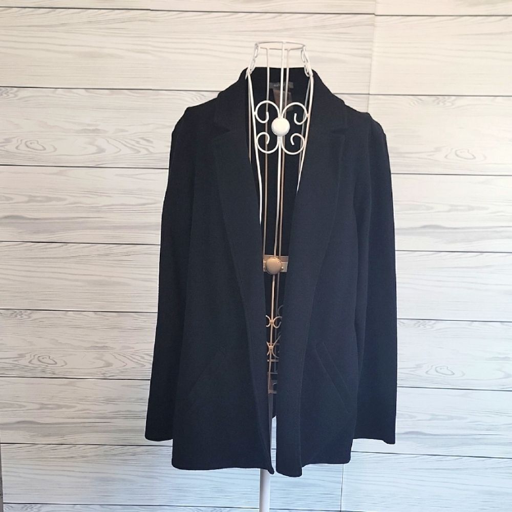 Matty M Classic Black Women's Cotton Blend Blazer Size XL